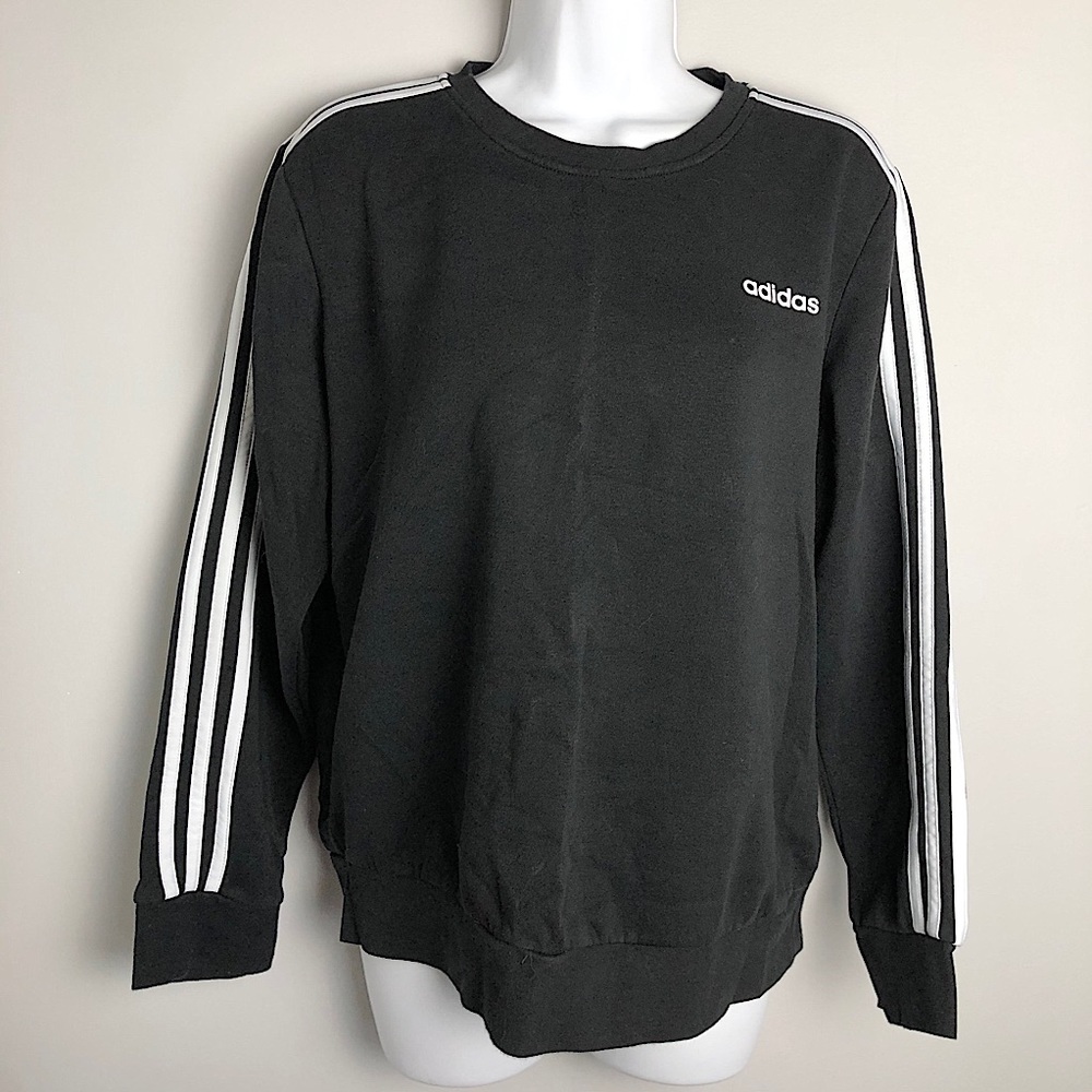 ADIDAS black crew neck sweatshirt